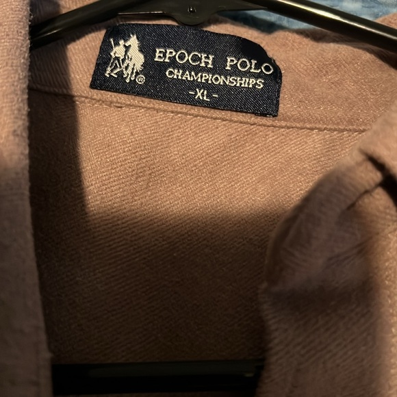 Men’s Polo tan shacket button down - Picture 6 of 7